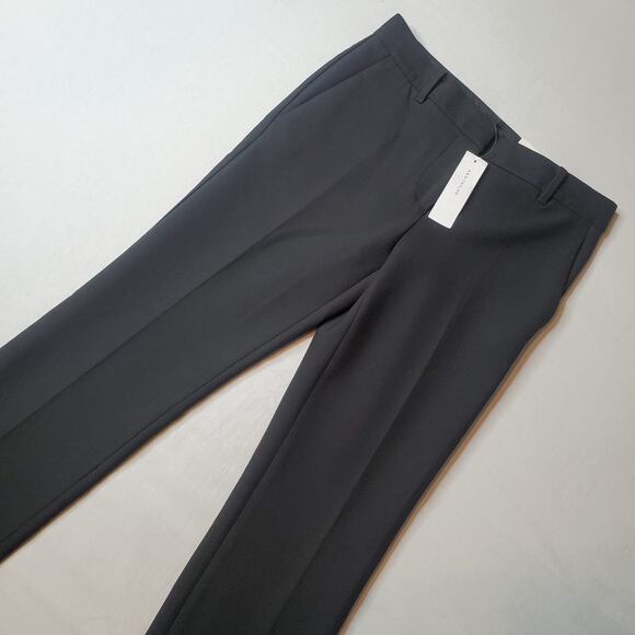 Ann Taylor Womens Size 0 NWT The Straight Pants Mid Rise Black - Picture 1 of 10